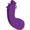 download Eggplant clipart image with 0 hue color