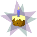 download Cake And Candle clipart image with 0 hue color