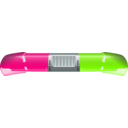 download Police Car Light Bar clipart image with 90 hue color