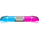 download Police Car Light Bar clipart image with 315 hue color