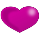 download Red Glossy Valentine Heart clipart image with 315 hue color