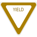 download Yield Road Sign clipart image with 45 hue color