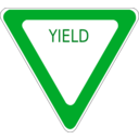 download Yield Road Sign clipart image with 135 hue color