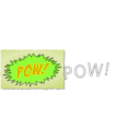 download Pow Comic Book Sound Effect clipart image with 45 hue color