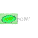 download Pow Comic Book Sound Effect clipart image with 90 hue color