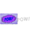 download Pow Comic Book Sound Effect clipart image with 225 hue color