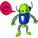 download Robot clipart image with 225 hue color