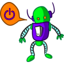 download Robot clipart image with 270 hue color