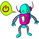 download Robot clipart image with 315 hue color