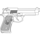 download 9mm Pistol clipart image with 180 hue color
