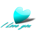 download I Love You 5 clipart image with 180 hue color