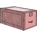 download One Drawer Wooden Case clipart image with 315 hue color