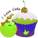 download Cupcake Smiley Emoticon clipart image with 45 hue color