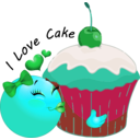 download Cupcake Smiley Emoticon clipart image with 135 hue color