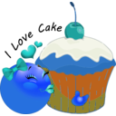 download Cupcake Smiley Emoticon clipart image with 180 hue color