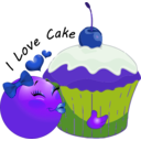 download Cupcake Smiley Emoticon clipart image with 225 hue color
