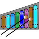 download Xylophone Colourful clipart image with 180 hue color