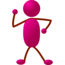 download Stickman clipart image with 135 hue color