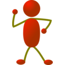 download Stickman clipart image with 180 hue color