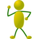 download Stickman clipart image with 225 hue color