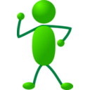 download Stickman clipart image with 270 hue color