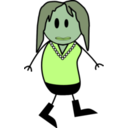 download Lady Stick Figure clipart image with 90 hue color