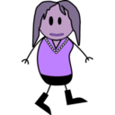download Lady Stick Figure clipart image with 270 hue color