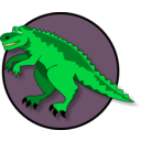 download A Cartoon Dinosaur clipart image with 90 hue color