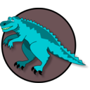 download A Cartoon Dinosaur clipart image with 135 hue color