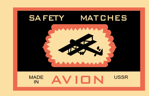 Matchbox Label Avion