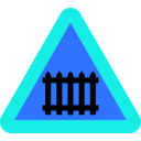 download Fence Gate Roadsign clipart image with 180 hue color