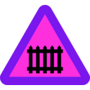 download Fence Gate Roadsign clipart image with 270 hue color