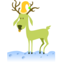 download A Cartoon Reindeer clipart image with 45 hue color