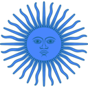 download Sol De Mayo Bandera De Argentina clipart image with 180 hue color