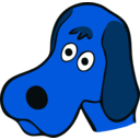 download Drawn Dog clipart image with 180 hue color