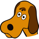 download Drawn Dog clipart image with 0 hue color