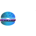 download Burger Sandwich Icon clipart image with 180 hue color