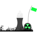 download Nuclear Power Plant With Grass Silhouette clipart image with 90 hue color