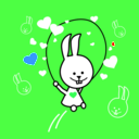 download Rabbit clipart image with 180 hue color