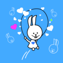 download Rabbit clipart image with 270 hue color