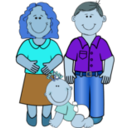 download Family 2 clipart image with 180 hue color