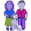 download Family 2 clipart image with 225 hue color