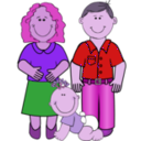 download Family 2 clipart image with 270 hue color