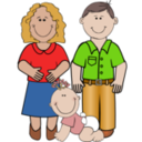 download Family 2 clipart image with 0 hue color