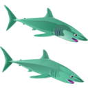 download Blue Shark clipart image with 315 hue color