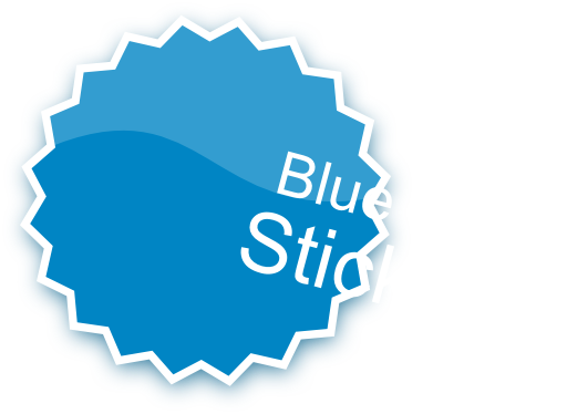 Blue Sticker