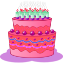 download Birthday Cake clipart image with 315 hue color