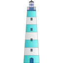 download Lighthouse clipart image with 180 hue color