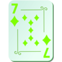 download Ornamental Deck 7 Of Diamonds clipart image with 90 hue color