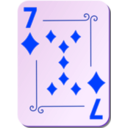 download Ornamental Deck 7 Of Diamonds clipart image with 225 hue color
